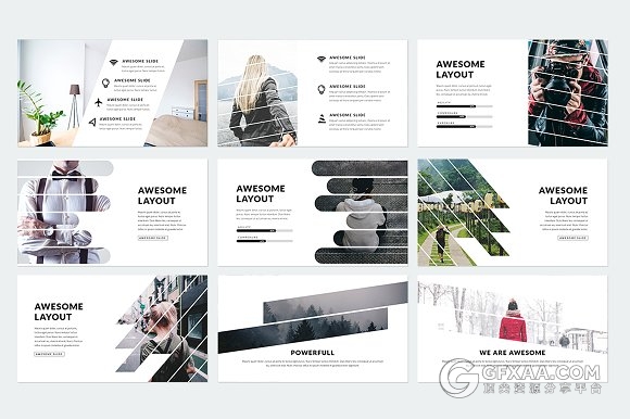 500多页简约商务多种逻辑图标PPT模板 - 顶尖PPT