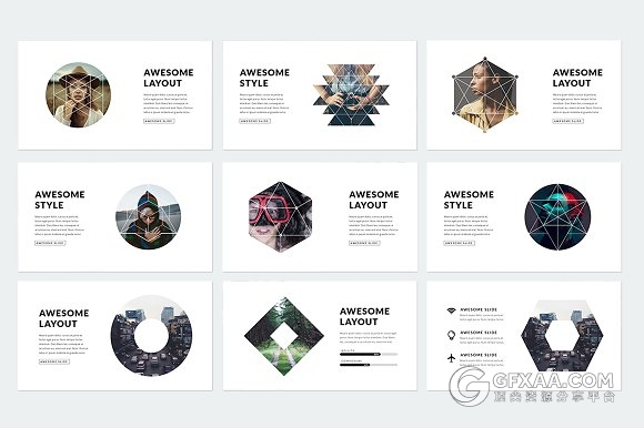 500多页简约商务多种逻辑图标PPT模板 - 顶尖PPT