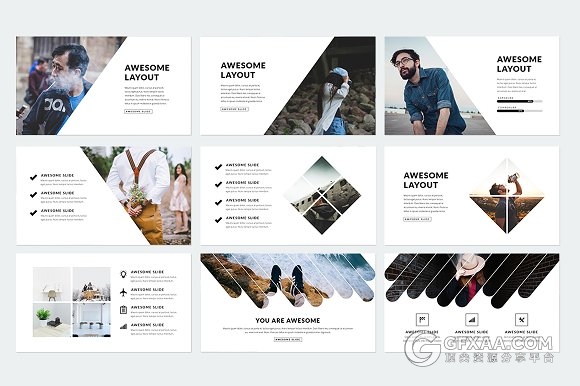 500多页简约商务多种逻辑图标PPT模板 - 顶尖PPT