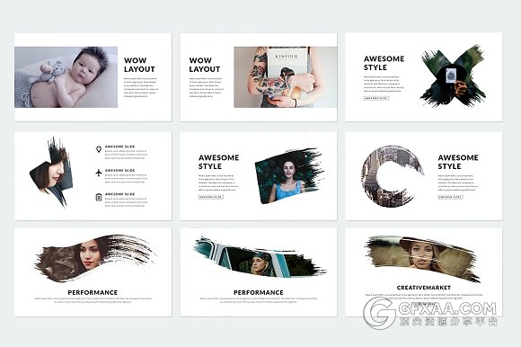 500多页简约商务多种逻辑图标PPT模板 - 顶尖PPT