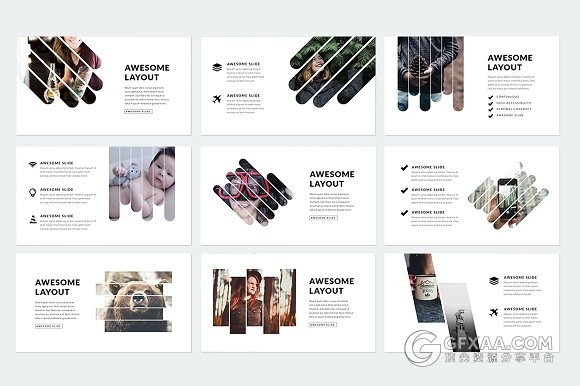 500多页简约商务多种逻辑图标PPT模板 - 顶尖PPT