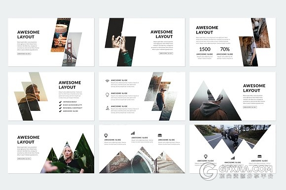 500多页简约商务多种逻辑图标PPT模板 - 顶尖PPT