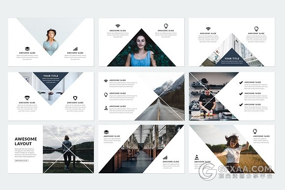 500多页简约商务多种逻辑图标PPT模板 - 顶尖PPT