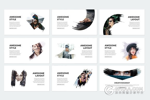 500多页简约商务多种逻辑图标PPT模板 - 顶尖PPT