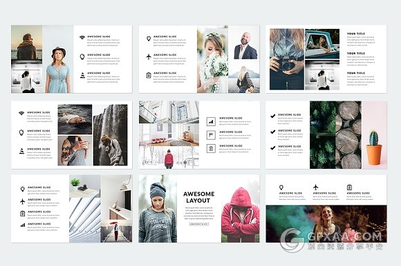 500多页简约商务多种逻辑图标PPT模板 - 顶尖PPT