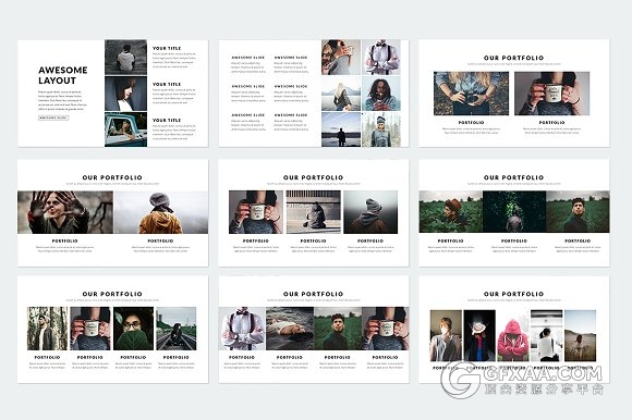 500多页简约商务多种逻辑图标PPT模板 - 顶尖PPT