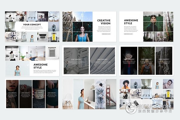 500多页简约商务多种逻辑图标PPT模板 - 顶尖PPT