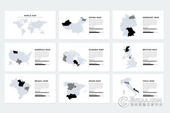 500多页简约商务多种逻辑图标PPT模板 - 顶尖PPT