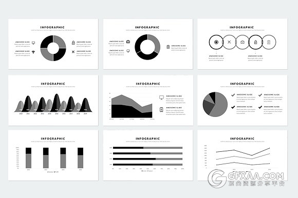 500多页简约商务多种逻辑图标PPT模板 - 顶尖PPT