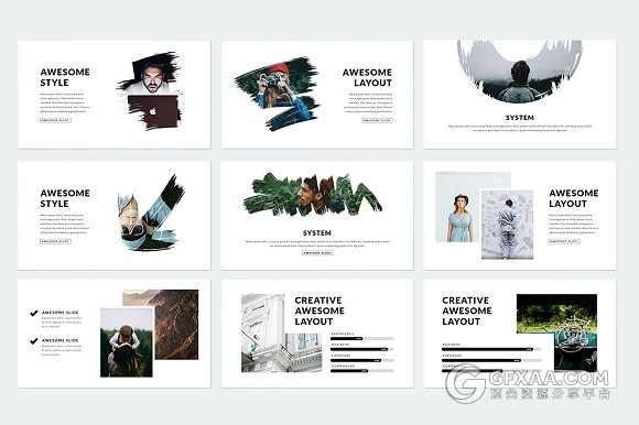 500多页简约商务多种逻辑图标PPT模板 - 顶尖PPT