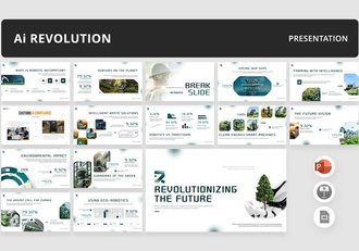 人工智能驱动机器人革命PPT模板 - 顶尖PPT