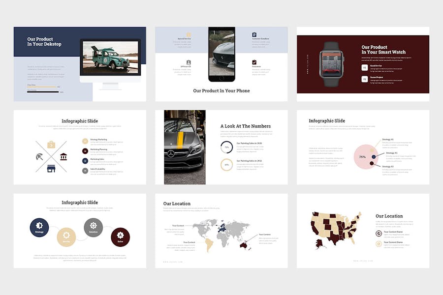 汽车公司年度总结报告PPT模板 - 顶尖PPT