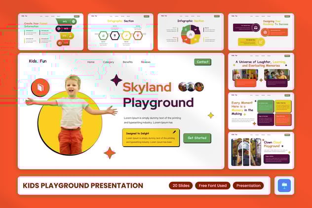 儿童游乐场项目介绍keynote模板 - 顶尖PPT