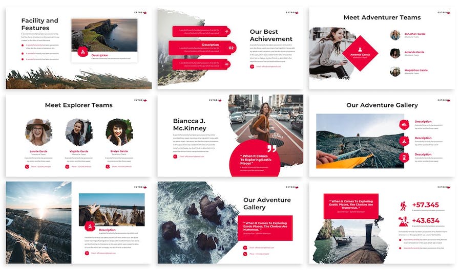 极限探险活动介绍纪录片宣传keynote模板 - 顶尖PPT