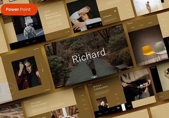 杂志风人物摄影图片展示PPT模板 - 顶尖PPT