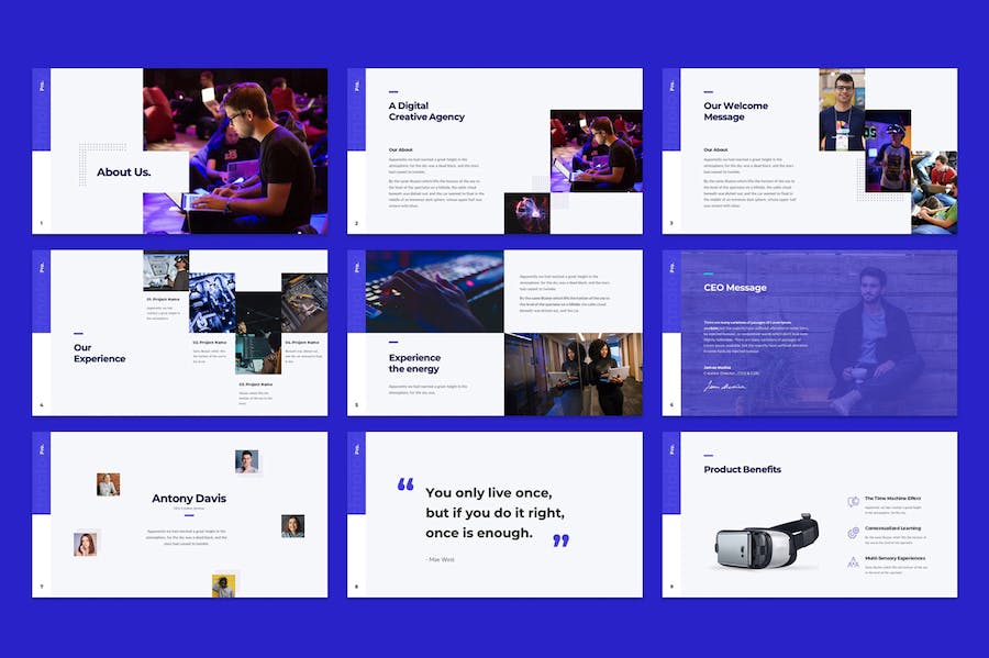 扁平化高端商务商业风格PPT模板 - 顶尖PPT