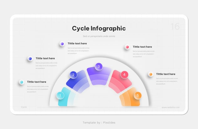 渐变色微立体圆形图形Keynote模板 - 顶尖PPT