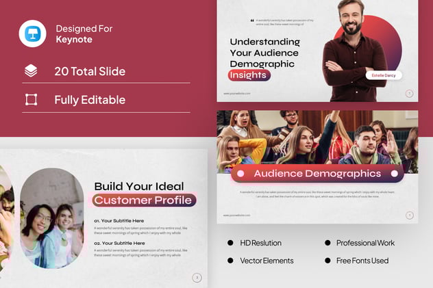 活动参与者人数统计keynote模板 - 顶尖PPT
