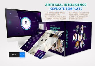 人工智能技术发展讲述Keynote模板 - 顶尖PPT