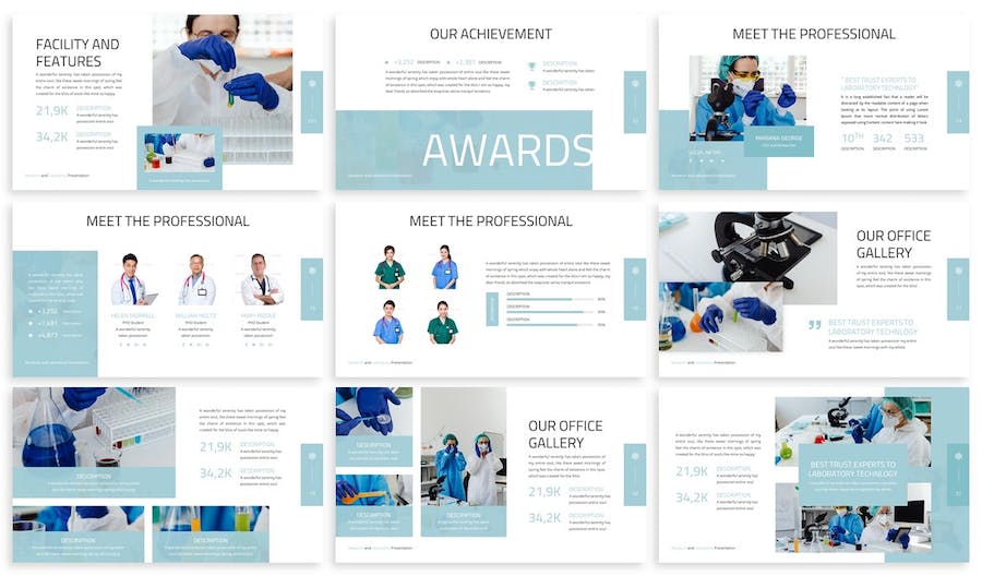 科学研究实验室医学医疗PPT模板 - 顶尖PPT