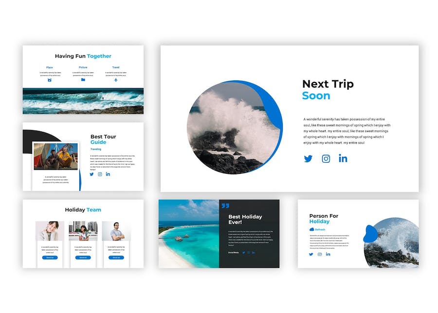 旅游海洋讲述展示区域特色介绍Keynote模板 - 顶尖PPT