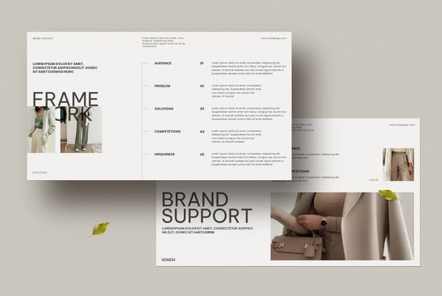 极简文艺品牌战略演示PPT模板 - 顶尖PPT