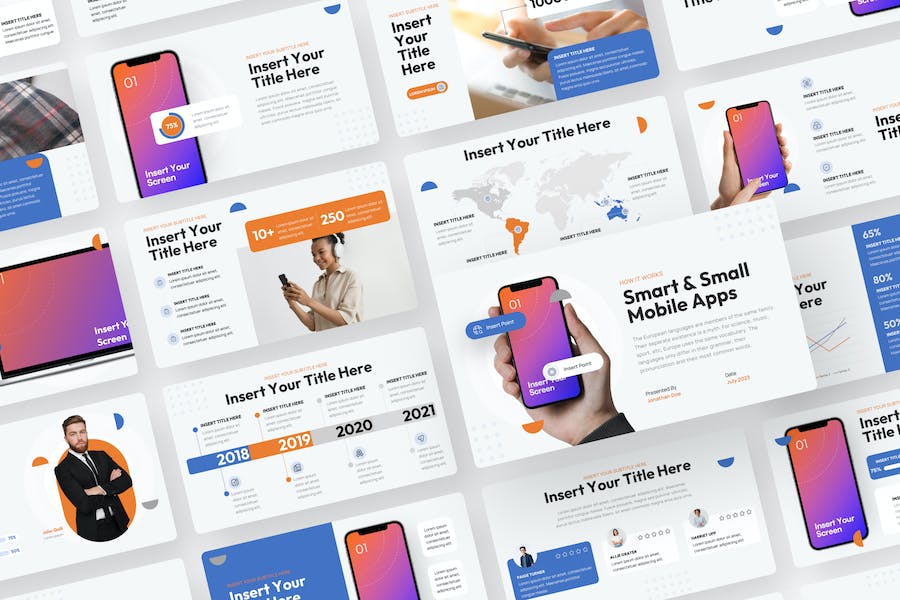 移动应用APP宣传展示keynote模板 - 顶尖PPT
