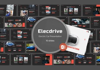 新能源电动汽车主题PPT模板 - 顶尖PPT