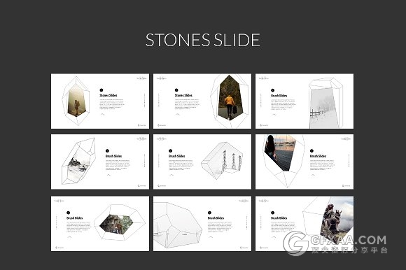 125页简约线条动物剪影商务PPT模板 - 顶尖PPT