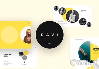 100多页创意圆形组合商务PPT模板40种配色文件 - 顶尖PPT