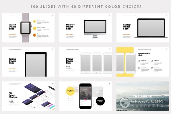100多页创意圆形组合商务PPT模板40种配色文件 - 顶尖PPT