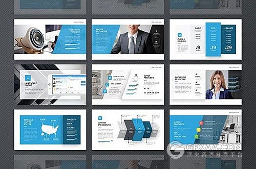 150页10种配色商务汇报总结keynote模板 - 顶尖PPT