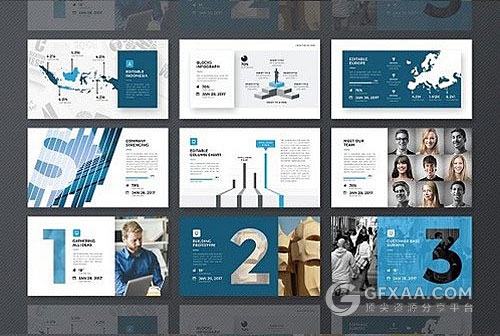 150页10种配色商务汇报总结keynote模板 - 顶尖PPT