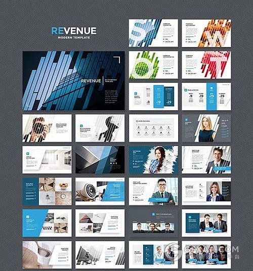 150页10种配色商务汇报总结keynote模板 - 顶尖PPT