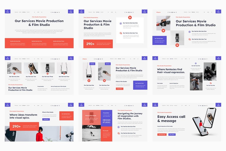 电影制作工作室主介绍展示Keynote模板 - 顶尖PPT