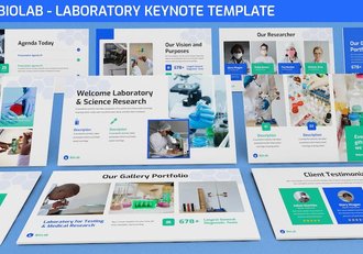 医学医疗研究科学实验室keynote模板 - 顶尖PPT