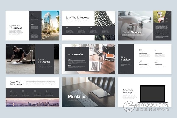 40多页简约艺术摄影图片展示keynote模板 - 顶尖PPT