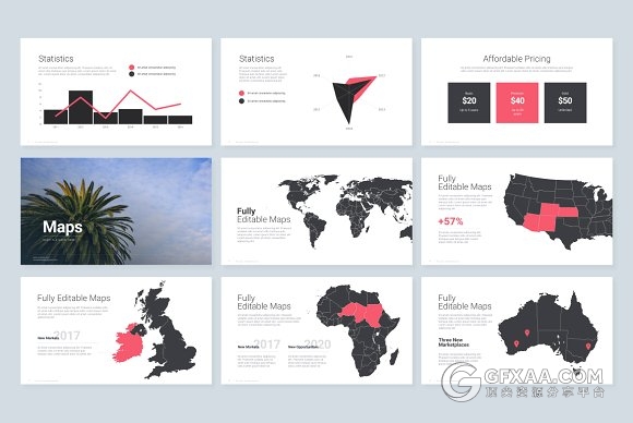 40多页简约艺术摄影图片展示keynote模板 - 顶尖PPT