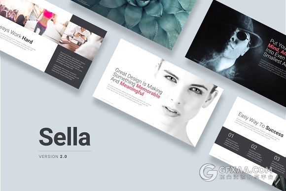 40多页简约艺术摄影图片展示keynote模板 - 顶尖PPT