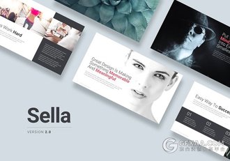 40多页简约艺术摄影图片展示keynote模板 - 顶尖PPT