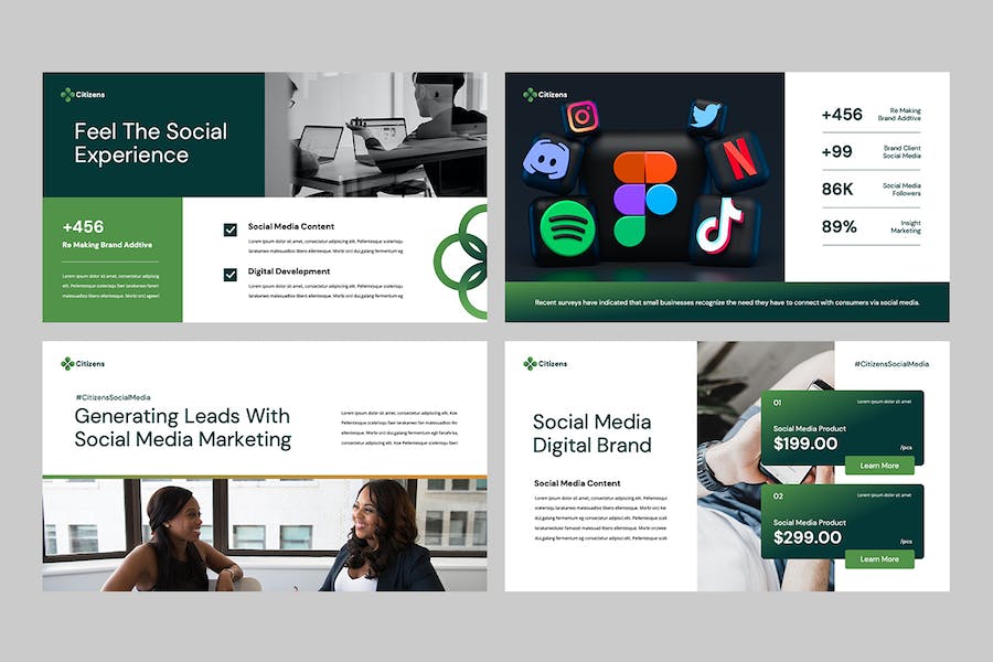 社交媒体营销推广策略运营宣传方案PPT模板 - 顶尖PPT