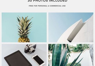 6000*4000分辨30张简约文艺风格PPT配图 - 顶尖PPT