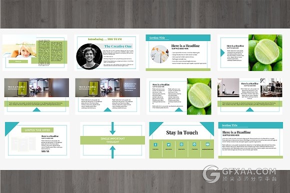 扁平化简约个人团队介绍keynote模板 - 顶尖PPT