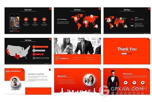 5种配色70多页高品质PPT商务模板 - 顶尖PPT