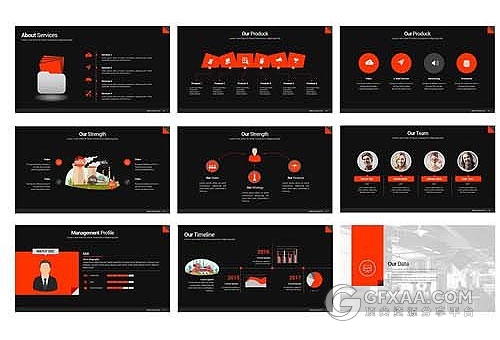 5种配色70多页高品质PPT商务模板 - 顶尖PPT