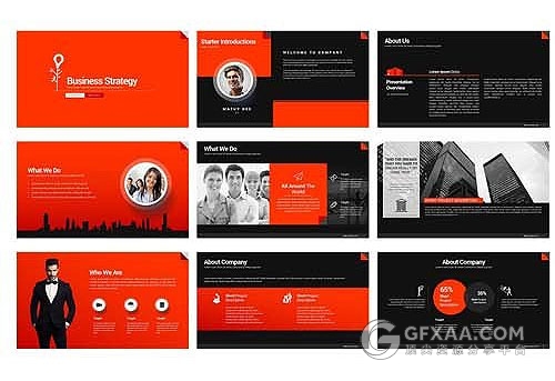 5种配色70多页高品质PPT商务模板 - 顶尖PPT