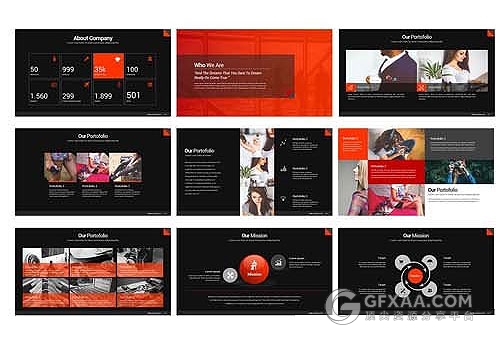 5种配色70多页高品质PPT商务模板 - 顶尖PPT