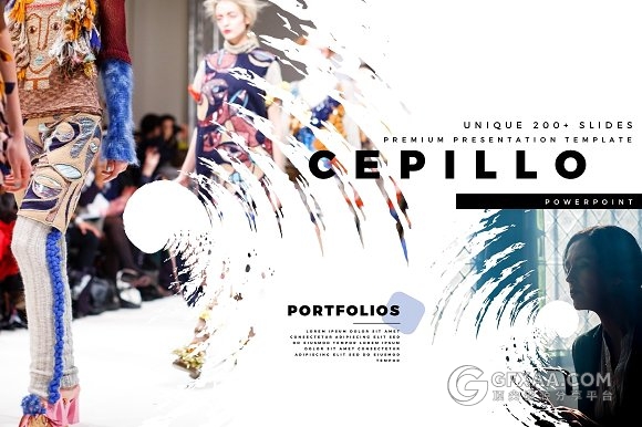 200多页简约杂志风格PPT模板 - 顶尖PPT