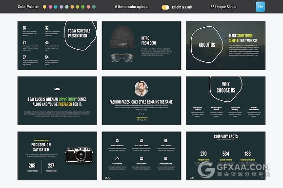 超高清55页欧美高端大气keynote模板 - 顶尖PPT