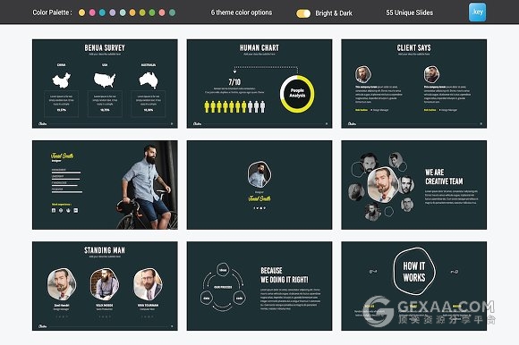 超高清55页欧美高端大气keynote模板 - 顶尖PPT